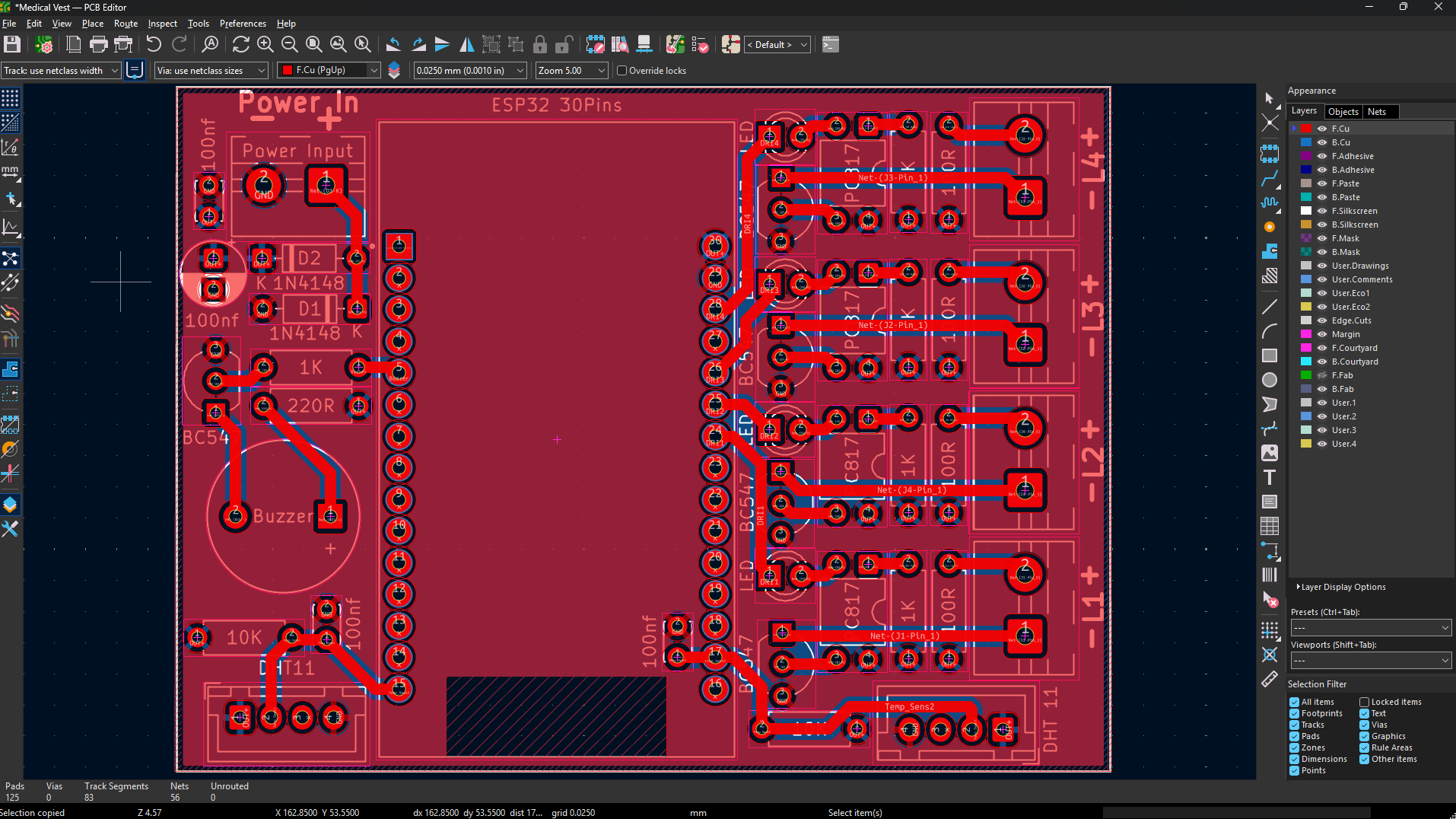 Therapy Vest Layout